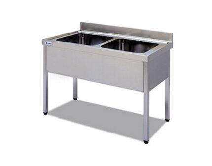 Fregadero Industrial 2 Cubas 1200x600mm Kit Completo Edenox FI-126/20 EDENOX-FI-126-20 hostelería profesional