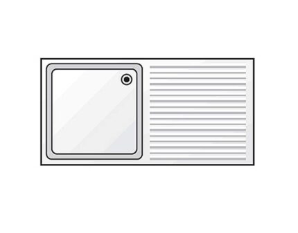 Fregadero Industrial 1 Cuba con Escurridor 1300x600mm Kit Edenox FI-136/11 EDENOX-FI-136-11 hostelería profesional