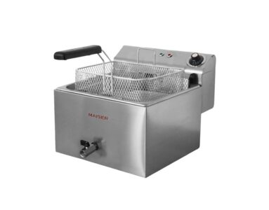 Freidora industrial — Freidora Eléctrica Trifásica 10 Litros 9 kW 400V Maiser Grand Chef con Grifo de Vaciado