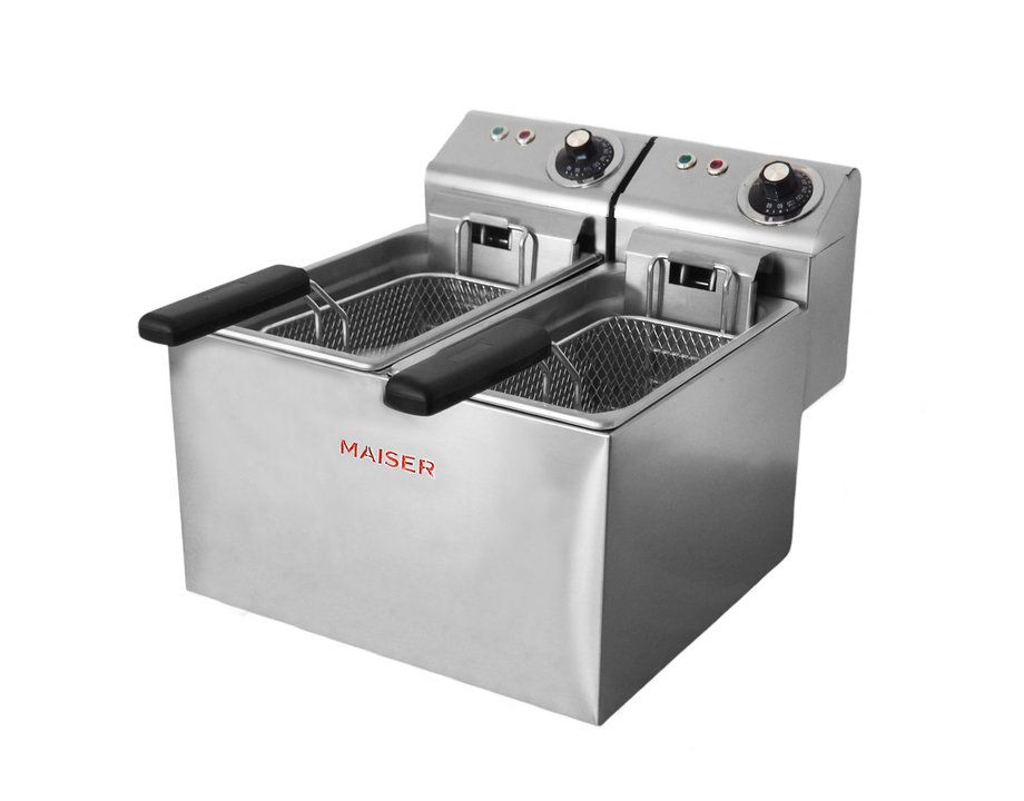 Freidora Eléctrica Maiser Grand Chef 4+4L Doble Cuba 2 kW Contactor 32A F6/4C20X2 hostelería profesional