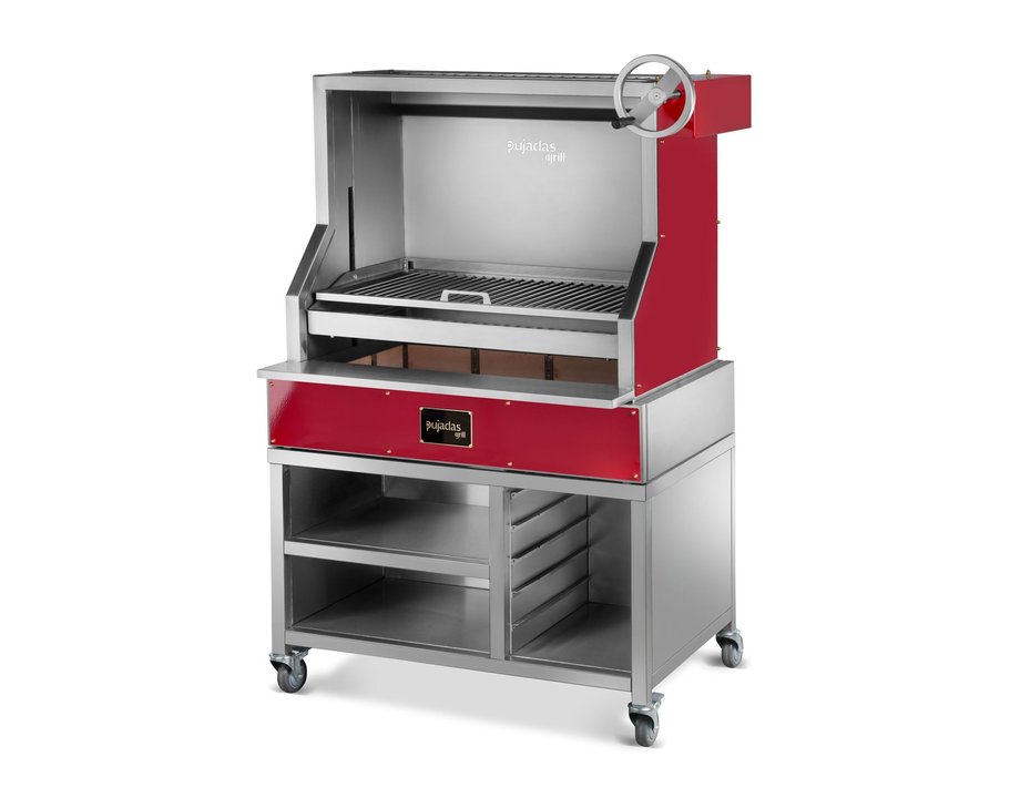 Brasa Abierta Profesional con Mesa Pujadas Grill Open Grill Rojo P8581010R hostelería profesional