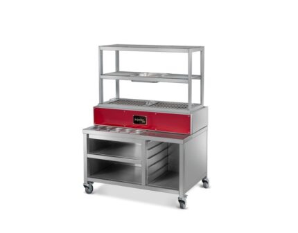 Robata Profesional con Mesa Pujadas Grill Rojo