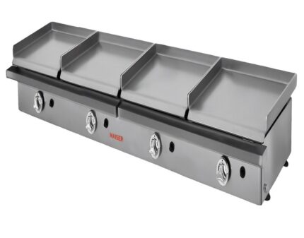 Plancha industrial gas 4x40 cm acero laminado 6 mm Maiser PG40x4