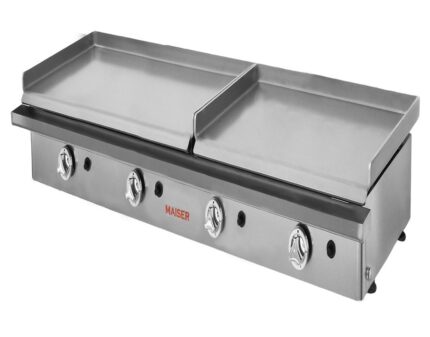 Plancha Industrial a Gas 80+60 cm Acero Laminado 6 mm Maiser PG86 hostelería profesional
