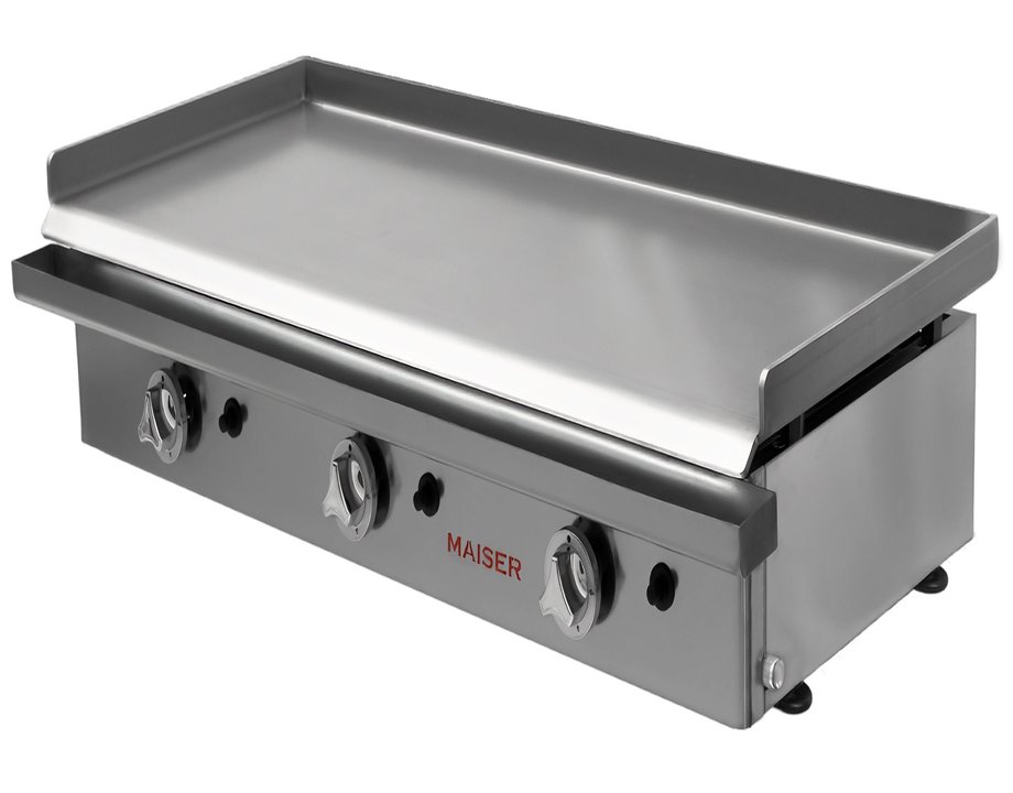 Plancha Industrial a Gas 100 cm Acero Rectificado 8 mm Maiser PG8R100 hostelería profesional