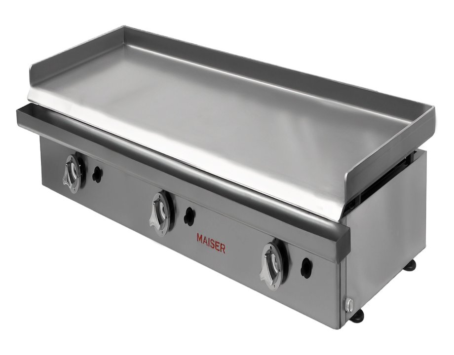 Plancha Industrial a Gas 120 cm Acero Rectificado 8 mm Maiser PG8R120 hostelería profesional