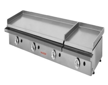 Plancha gas 120+40 acero rectificado de 8 mm PG8R124 hostelería profesional