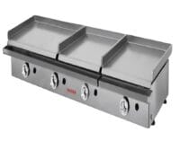 Plancha gas triple placa 2 de 40 y 1 de 60 acero rectificado de 8 mm PG8R644 hostelería profesional