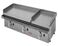 Plancha Industrial a Gas 80+40 cm Acero Rectificado 8 mm Maiser PG8R80+40 hostelería profesional