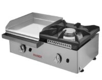 Plancha Gas Cromo Duro 40 cm con Fogón 6 kW ECOGAS Maiser PKR40+40F hostelería profesional