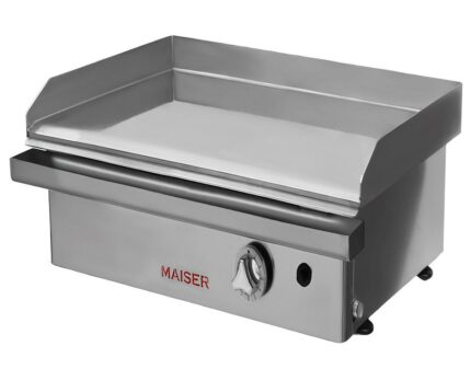 Plancha de Gas Cromo Duro 60 cm 10mm ECOGAS 1 Válvula Maiser PKR60 hostelería profesional