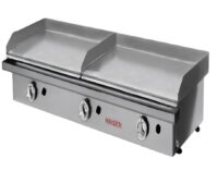 Plancha gas 60+60 acero rectificado PR60+60R hostelería profesional