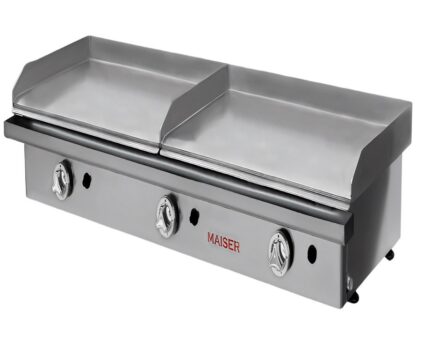 Plancha gas 60+60 acero rectificado PR60+60R hostelería profesional