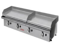 Plancha gas 80+60 acero rectificado PR80+60R hostelería profesional