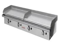 Plancha gas 80+80 acero rectificado PR80+80R hostelería profesional