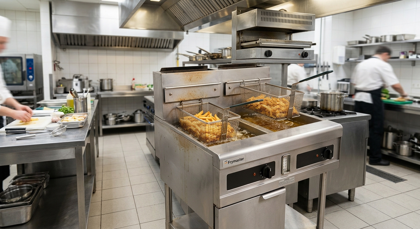 cuánto dura una freidora industrial — cuánto dura una freidora industrial en uso en cocina profesional
