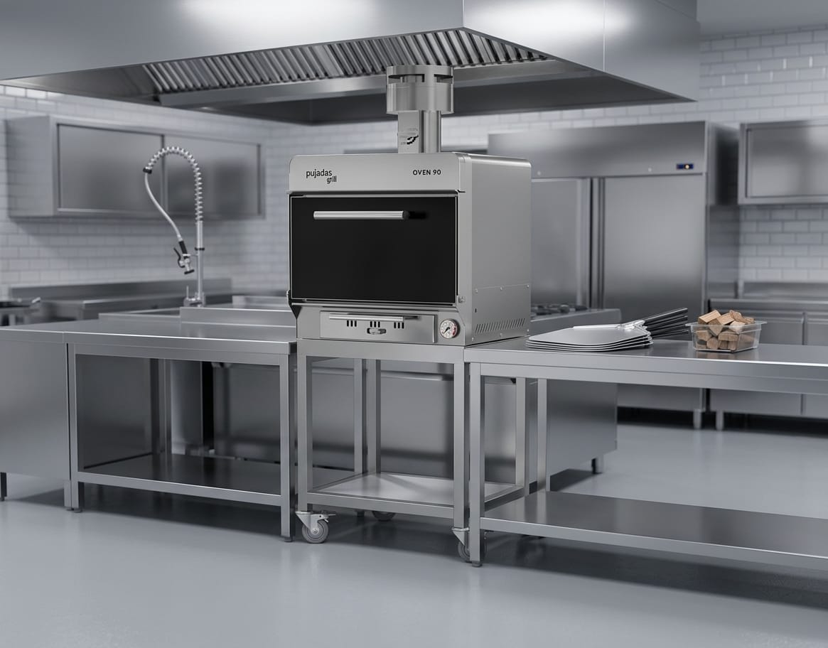 Horno profesional para pizza en una cocina de hostelería