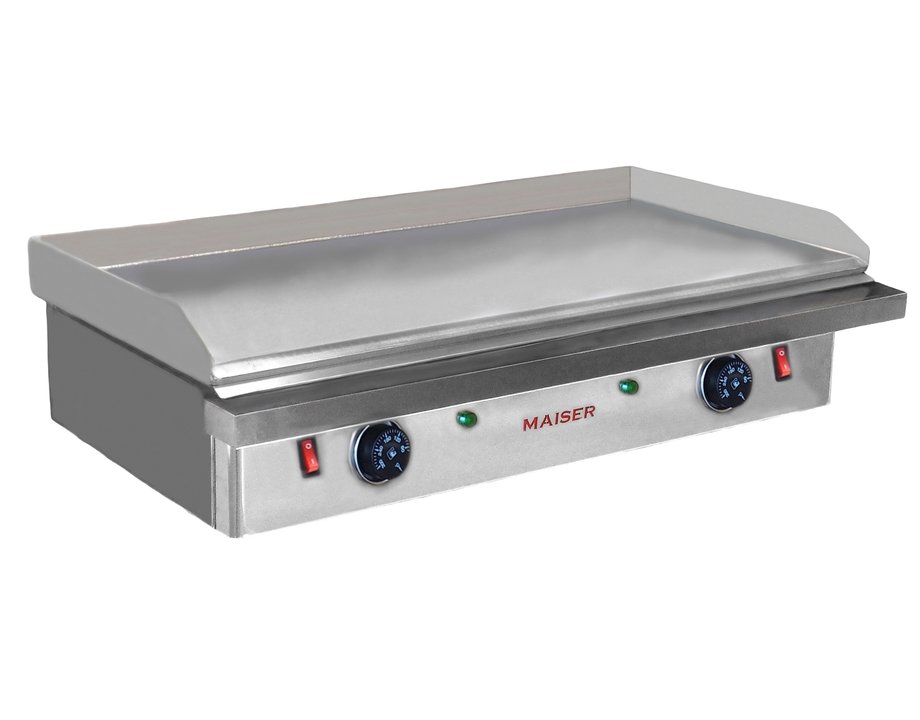 Plancha Eléctrica 80 cm Rectificada 10 mm Placas Extraíbles Doble Zona Maiser PER80 hostelería profesional
