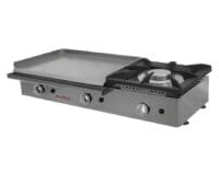 Plancha a Gas 60 cm Acero Laminado con Fogón Lateral 6 kW Maiser PG60+40F hostelería profesional