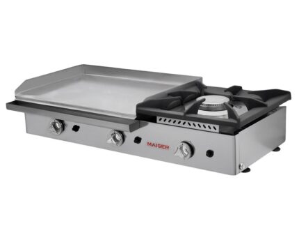 Plancha a Gas 60 cm Rectificada 10 mm Gama Premium con Fogón Maiser PR60+40F hostelería profesional