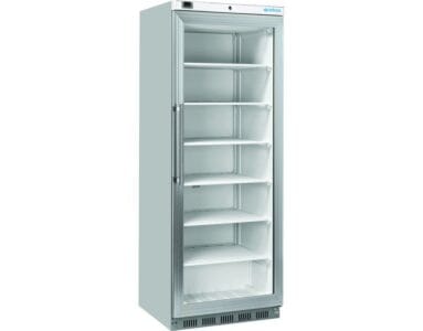 Armario congelador 400 L puerta cristal triple LED Infrico FS 400 GD acero inoxidable