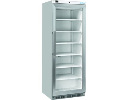 Armario congelador 400 L puerta cristal triple LED Infrico FS 400 GD acero inoxidable