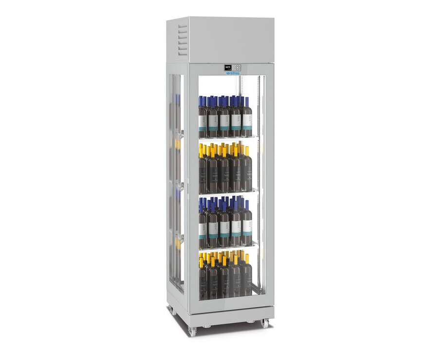 Expositor de Vino VITRA V 4 Caras Cristal 128 Botellas 360° Infrico LO6514V LO6514V Infrico — foto producto oficial