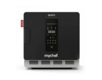 Horno rápido Mychef QUICK 1 negro con soporte QE11FN1D impingement Plug&Play local moderno