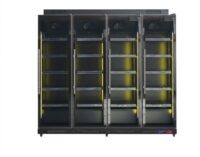 Armario expositor refrigerado Gasfrit GF400D 4 puertas cristal 1300L LED multicolor