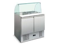 Mesa de Preparación Refrigerada Cristal Curvo 2 Puertas 240L Gasfrit