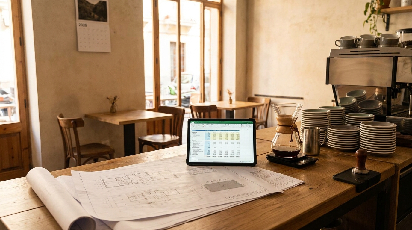 Cuánto cuesta abrir una cafetería en España 2026 (presupuesto realista)