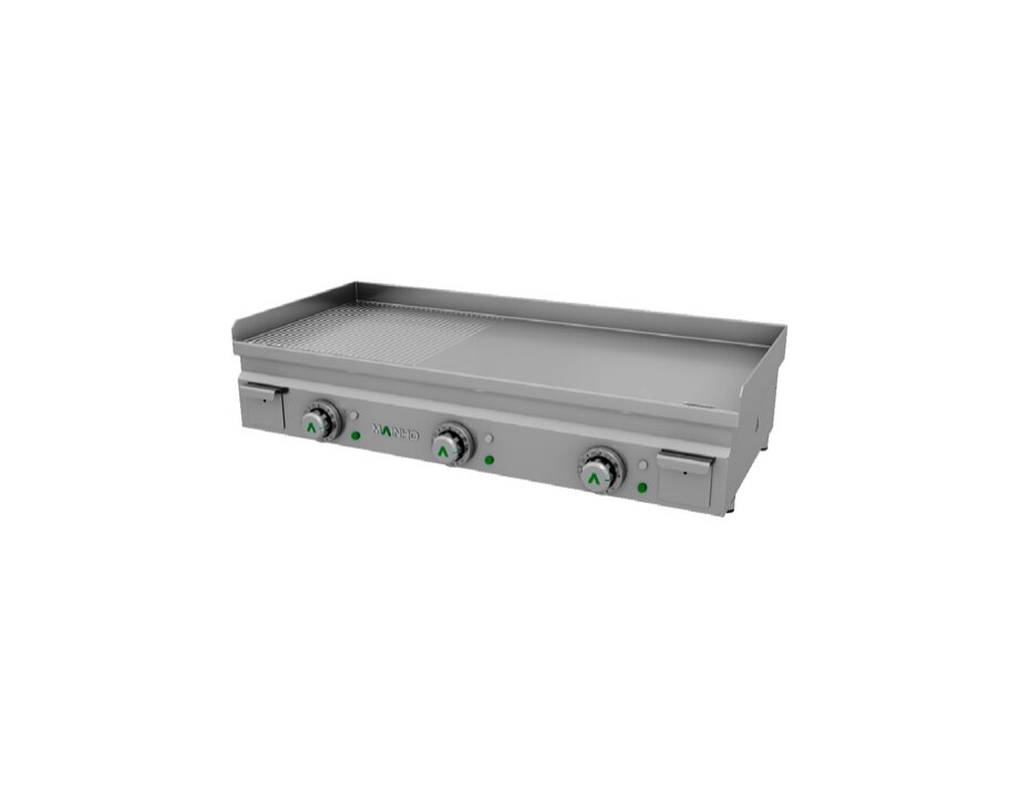 Plancha a Gas Fry-Top Acero Rectificado Semiranurada 100 cm MAINHO Serie MAX Plancha a Gas Fry-Top Acero Rectificado Semiranurada 100 cm MAINHO Serie MAX