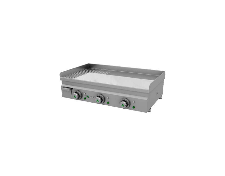 Plancha Eléctrica Fry-Top Cromo Duro Semiranurada 80 cm MAINHO Serie MAX Plancha Eléctrica Fry-Top Cromo Duro Semiranurada 80 cm MAINHO Serie MAX