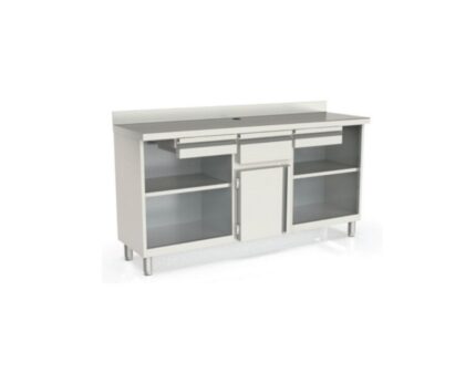 Mueble cafetero Docriluc AEGIS MCN-200 acero inoxidable gran formato con tolva de café