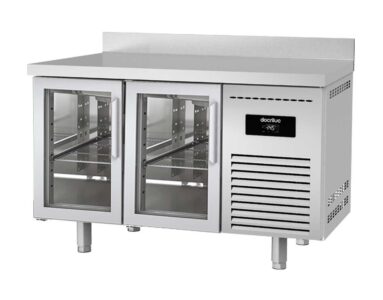 Mesa fría refrigerada Docriluc CLARION MGRV puertas de cristal LED hostelería