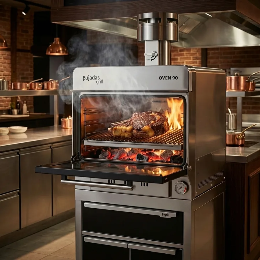 Horno de brasa profesional con carbón