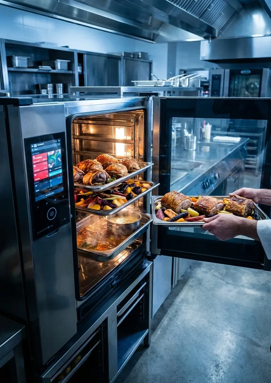 Horno mixto profesional en cocina