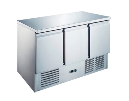 Mesa refrigerada Gasfrit GF064 3 puertas 1365x700mm acero inoxidable hosteleria