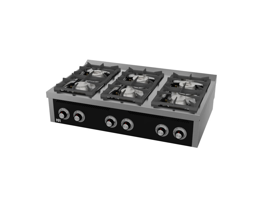 hr-fainca-c6f750s-2 Cocina de Gas 6 Fuegos Serie 750 Sobremesa HR FAINCA C6F750S - Imagen 1