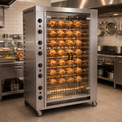 Asadores de pollo industriales para hostelería