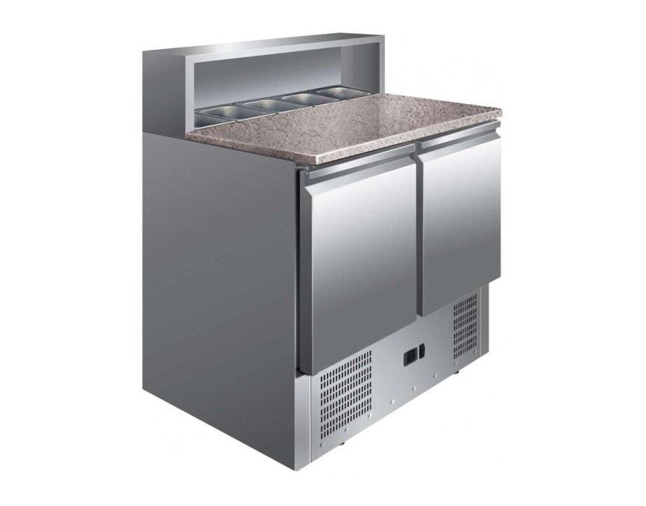 Mesa Preparación Pizzas Ensaladas Granito 2 Puertas PS900 — imagen oficial CLIMA HOSTELERIA