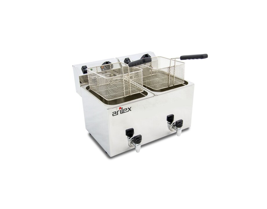Freidora Eléctrica Doble 10+10 Litros con Grifo de Vaciado Arilex EVOLUTION — imagen oficial ARILEX
