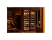 Cava de Vinos Vintage Doble Cuerpo 200 Botellas Madera y Negro Infrico EVV200MX