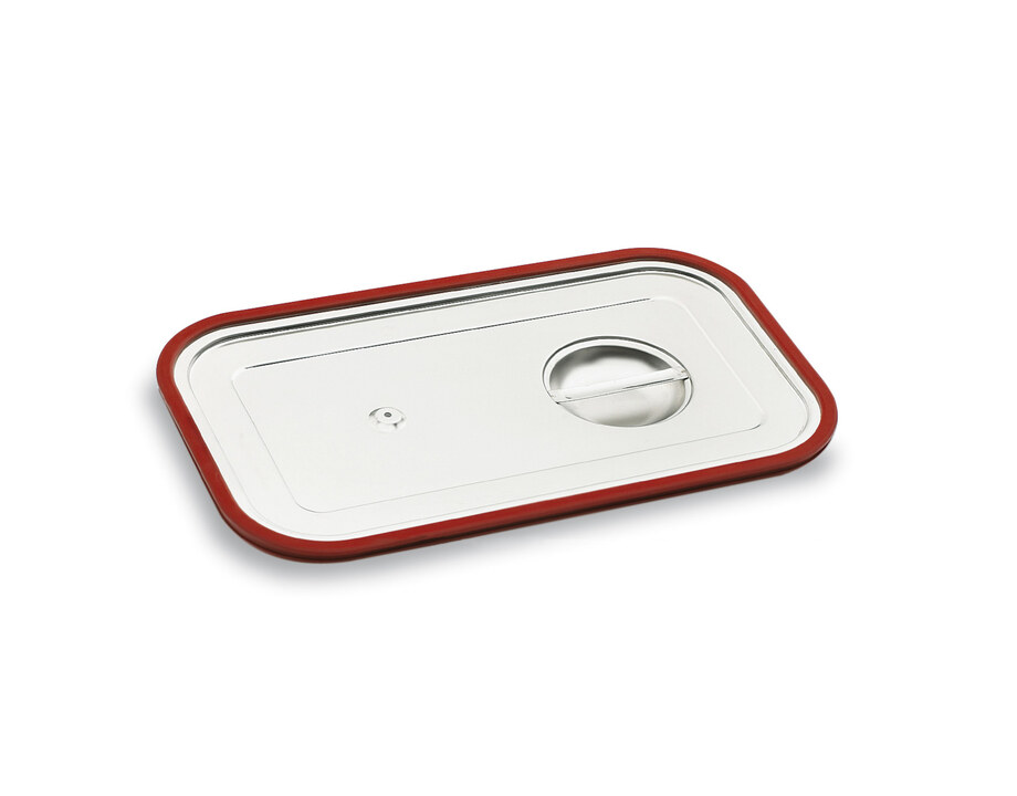 Tapa hermética GN con borde de silicona GN 1/3 Acero inoxidable Lacor Tapa hermética GN con borde de silicona GN 1/3 Acero inoxidable Lacor
