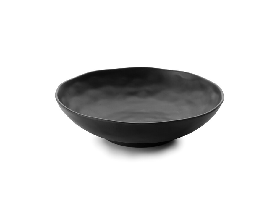 Fuente redonda Black de melamina Lacor