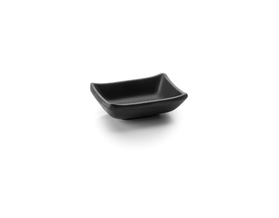 Fuente salsa mini Black de melamina Lacor