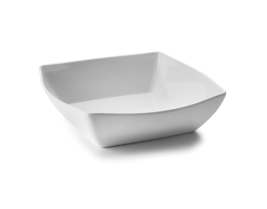 Fuente cuadrada White Classic de melamina Lacor