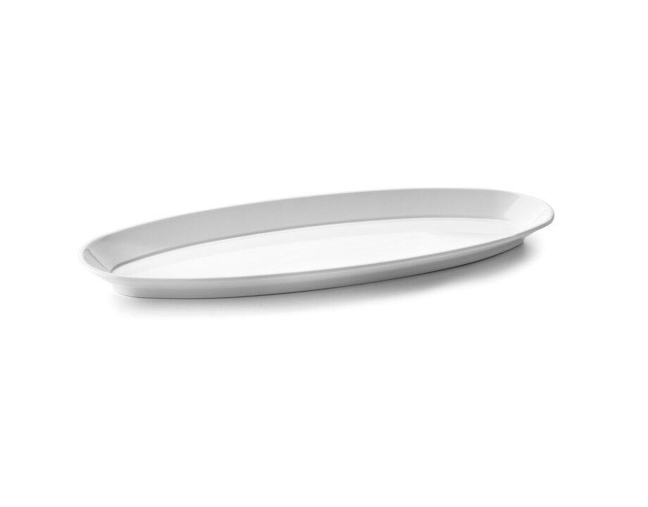 Fuente pescado Classic White de melamina Lacor