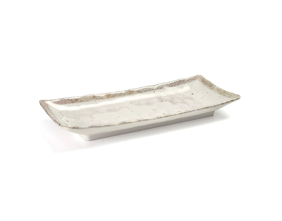 Fuente rectangular Long Earth de melamina Lacor