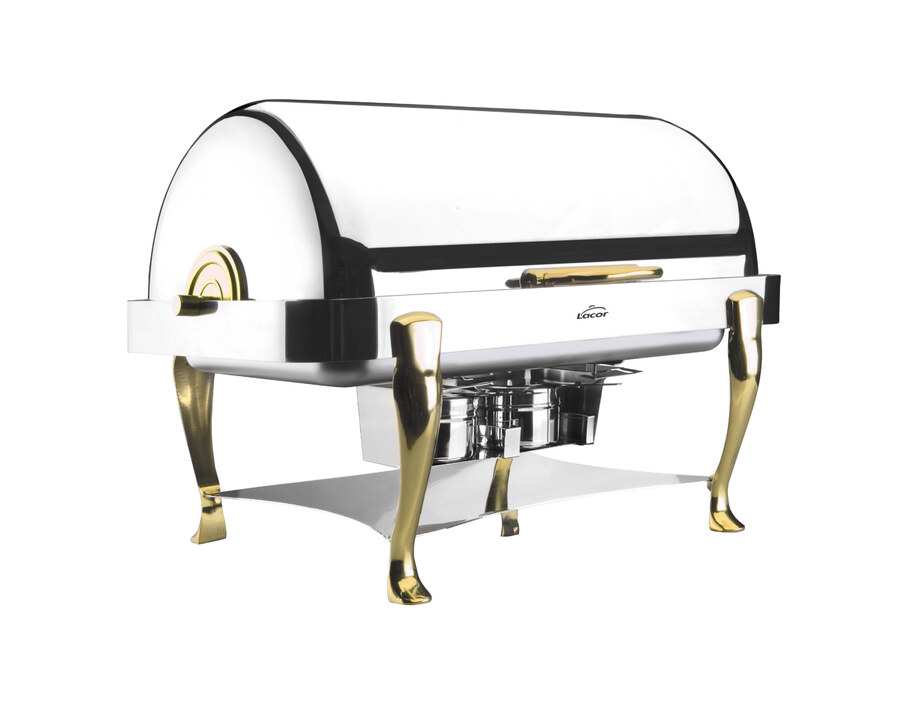 Chafing dish GN 1/1 roll top Latón 53x32,5 · alto 6,50 cm · 9,0 L Lacor Chafing dish GN 1/1 roll top Latón 53x32,5 · alto 6,50 cm · 9,0 L Lacor